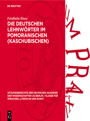cover image of Die deutschen Lehnwörter im Pomoranischen (Kaschubischen)